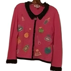 Jack B Quick Pink cardigan with a zipper Women's Size Medium